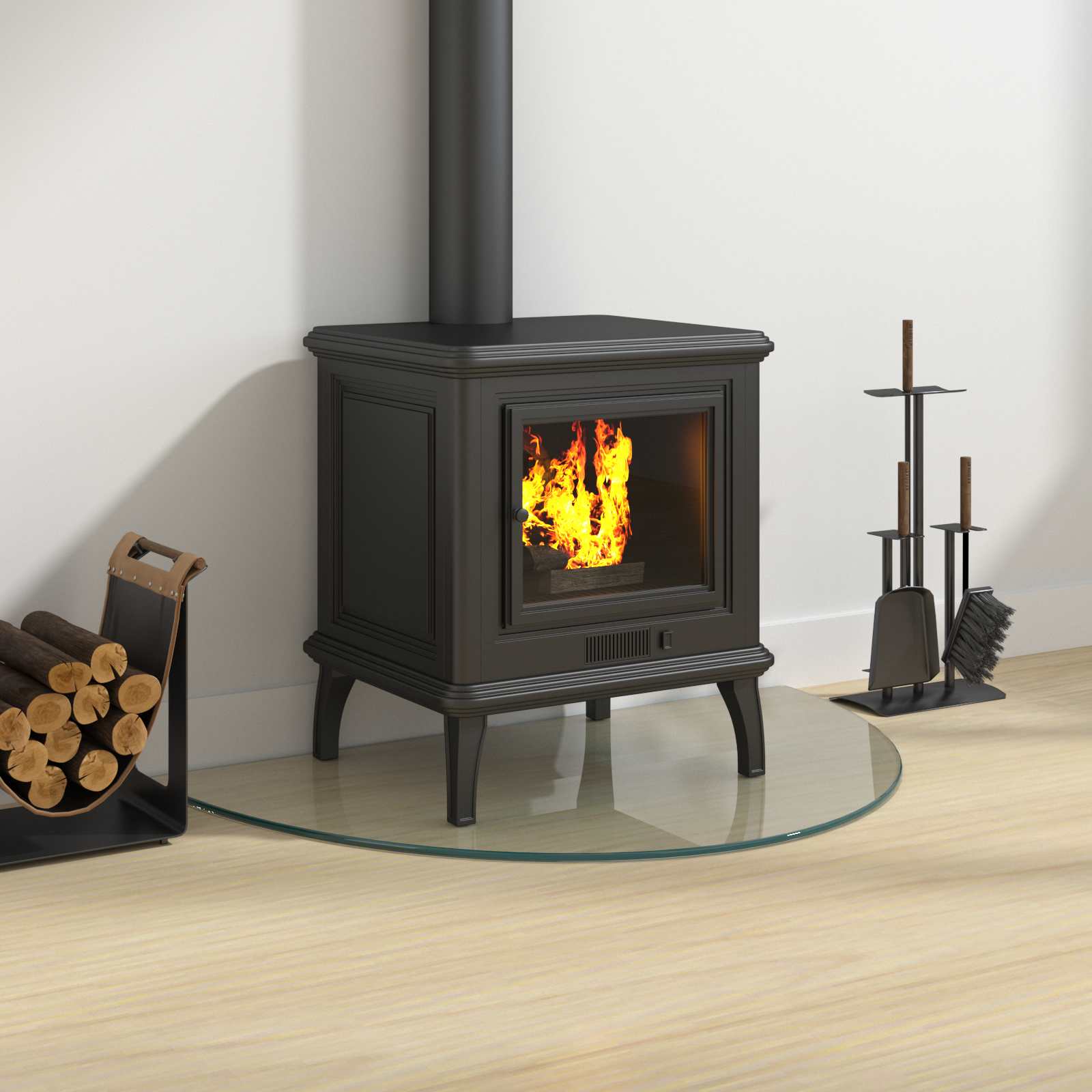 Feuerstelle Glasplatte Transparent 800 x 500 mm Glas