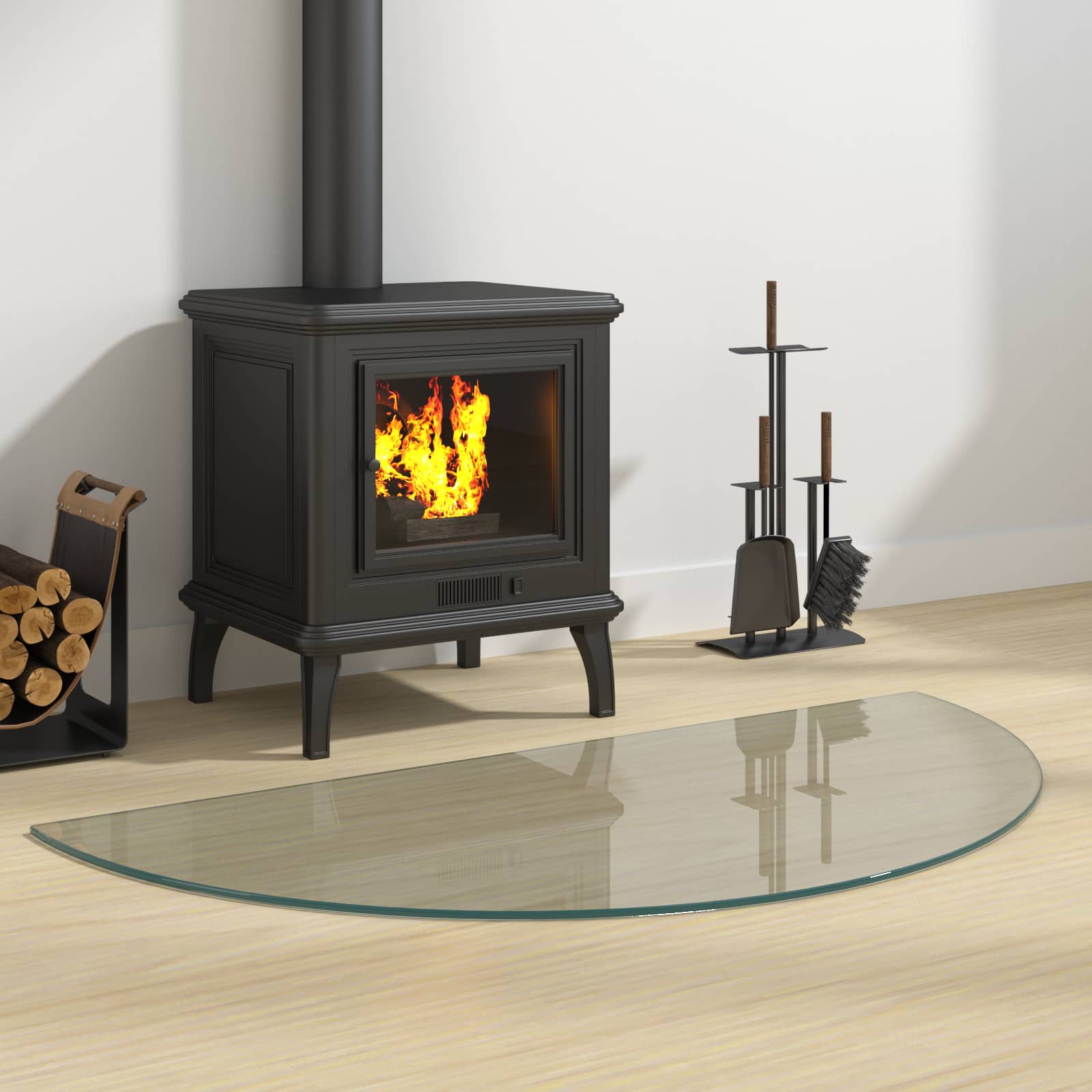Feuerstelle Glasplatte Transparent 1000 x 500 mm Glas