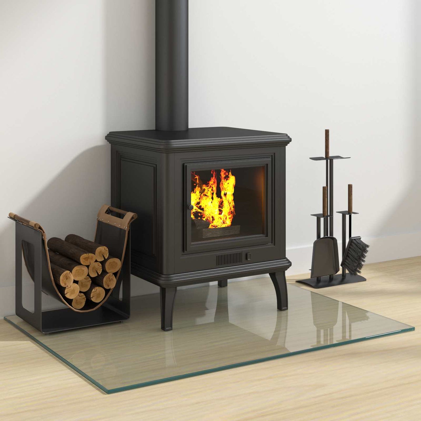 Feuerstelle Glasplatte Transparent 80 x 60 cm Glas