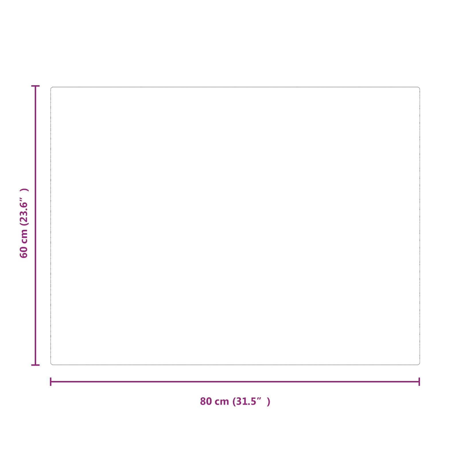 Feuerstelle Glasplatte Transparent 80 x 60 cm Glas
