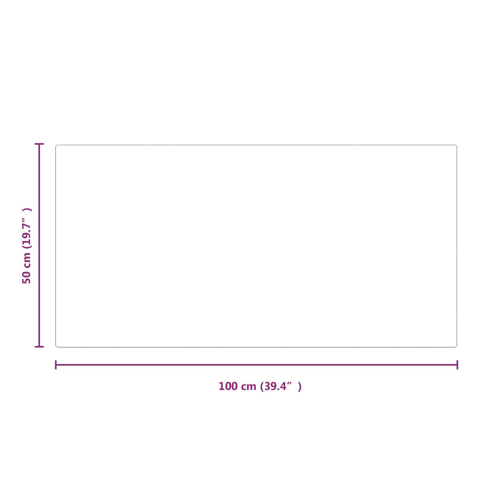 Feuerstelle Glasplatte Transparent 100 x 50 cm Glas