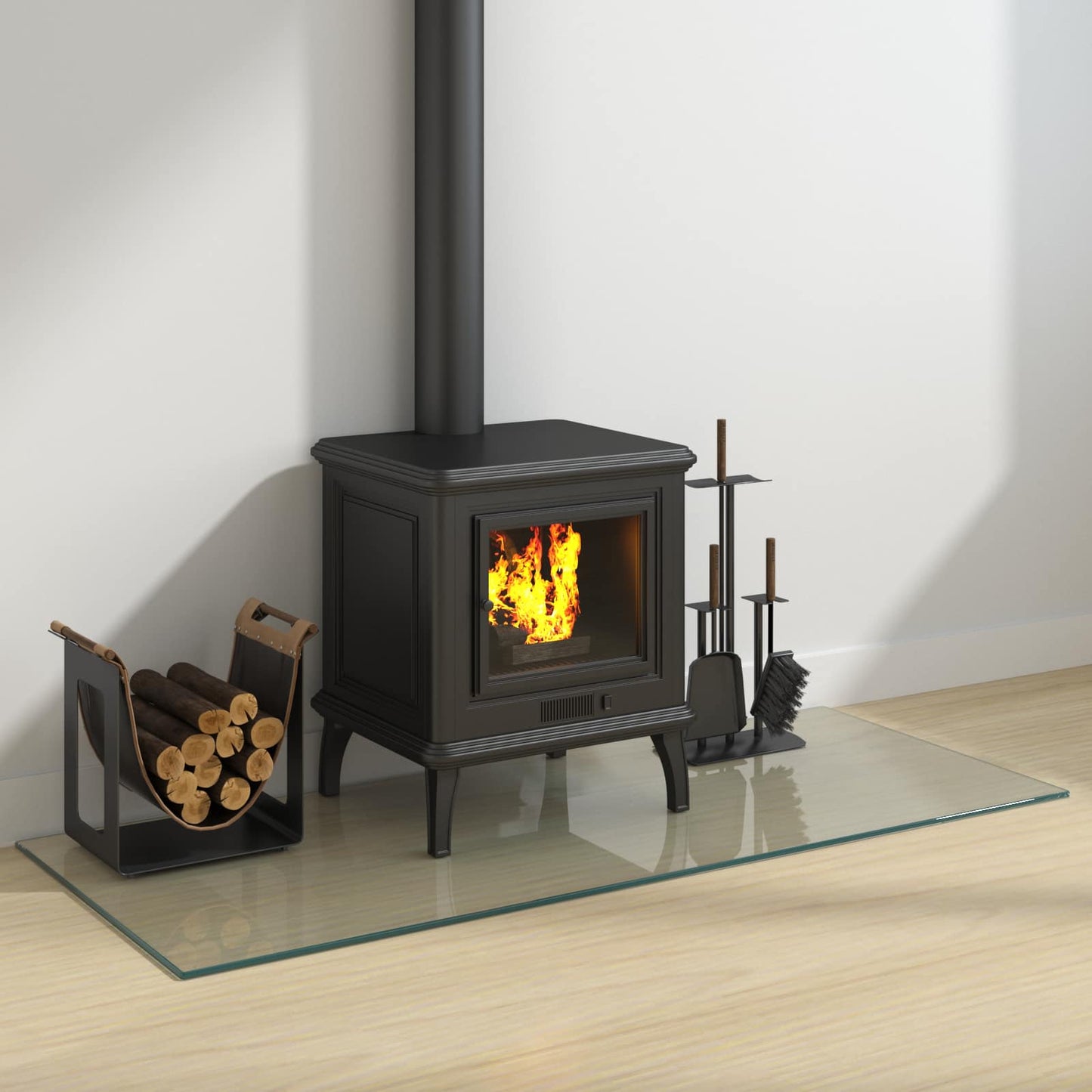 Feuerstelle Glasplatte Transparent 120 x 50 cm Glas