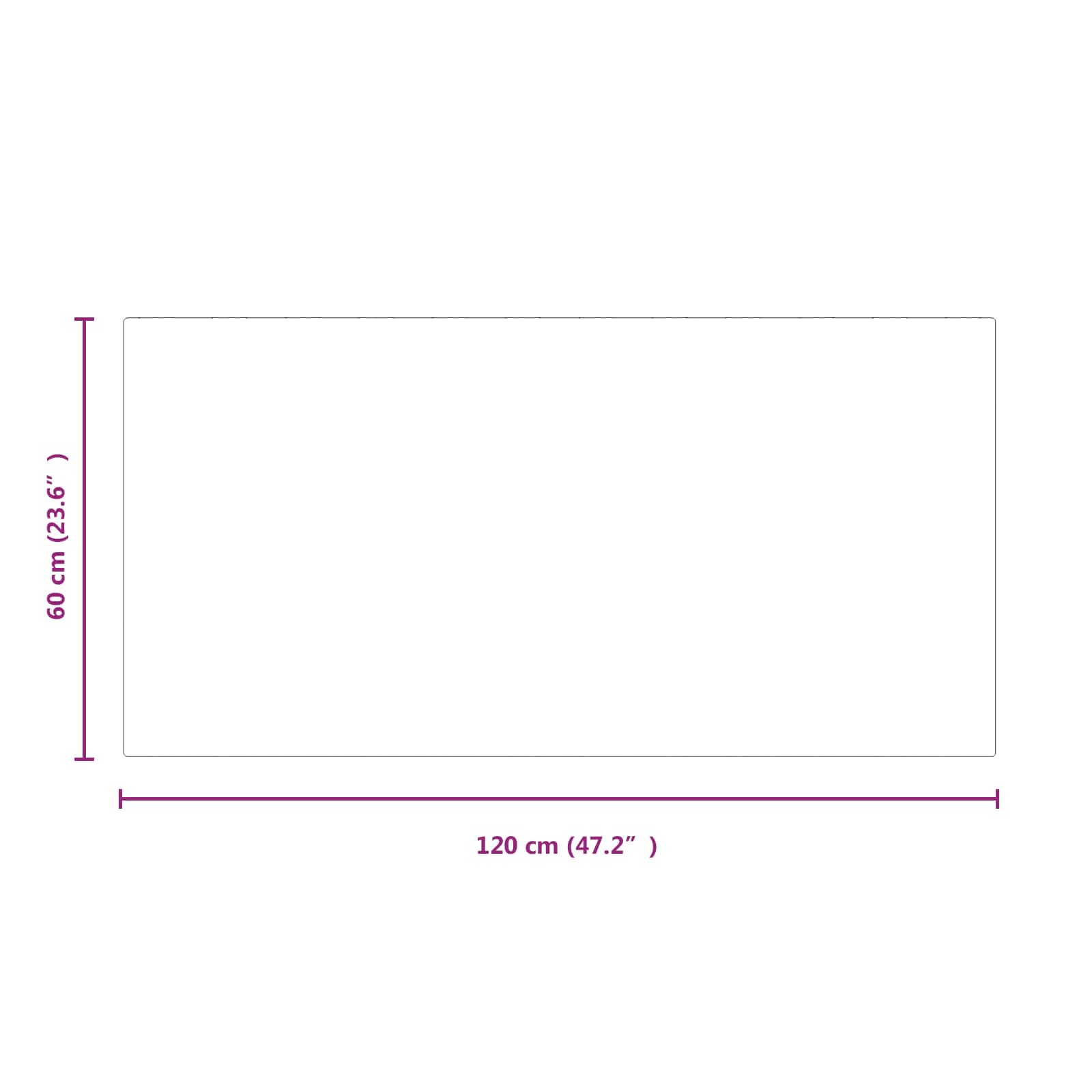 Feuerstelle Glasplatte Transparent 120 x 60 cm Glas