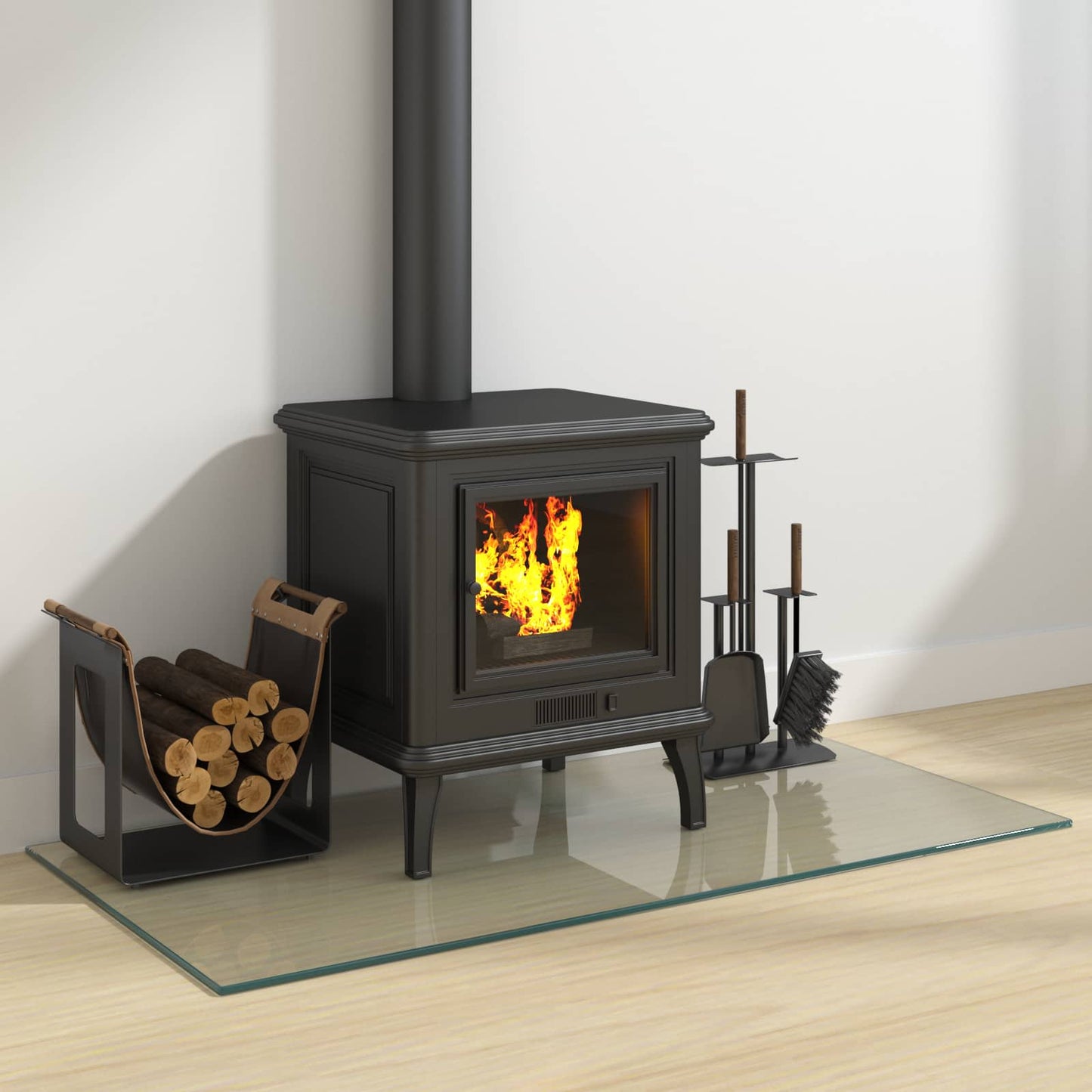 Feuerstelle Glasplatte Transparent 100 x 50 cm Glas