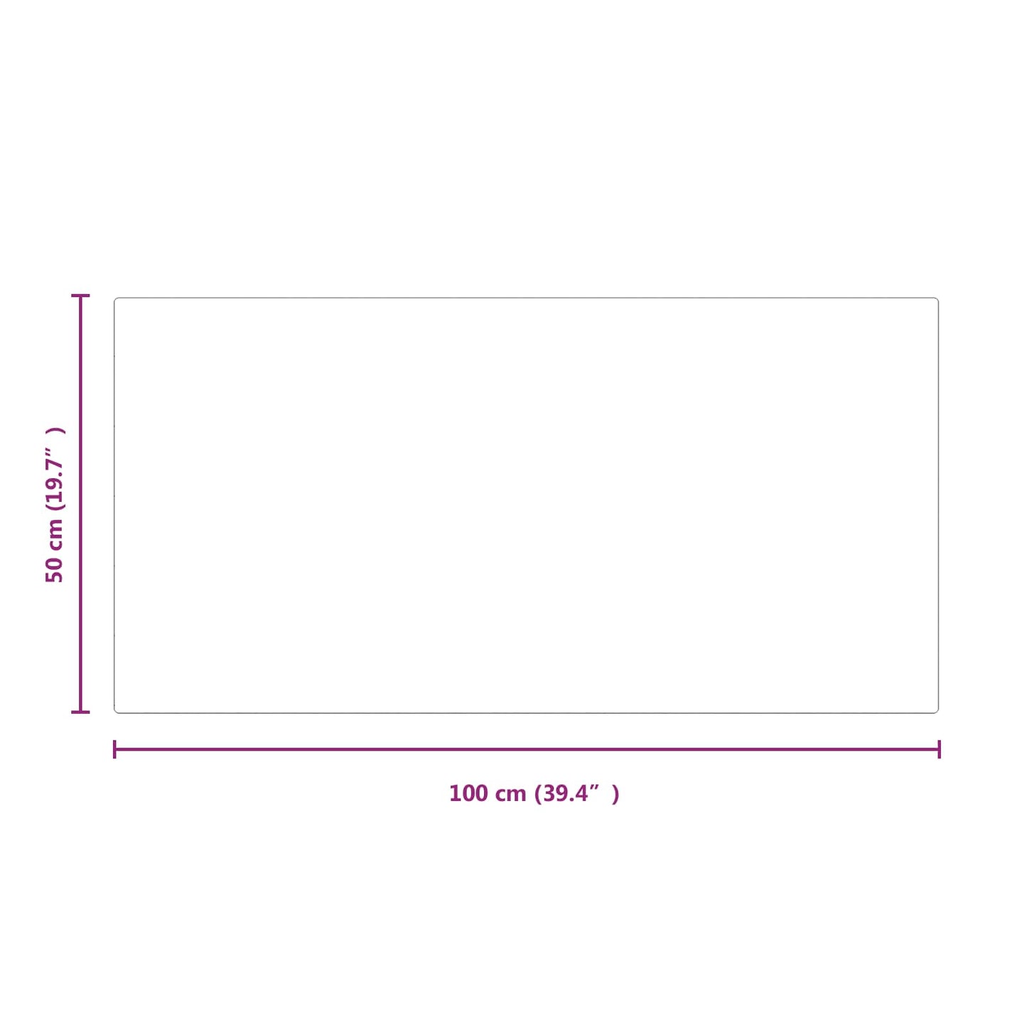 Feuerstelle Glasplatte Transparent 100 x 50 cm Glas