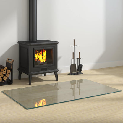 Feuerstelle Glasplatte Transparent 100 x 60 cm Glas
