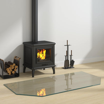 Feuerstelle Glasplatte Transparent 120 x 60 cm Glas