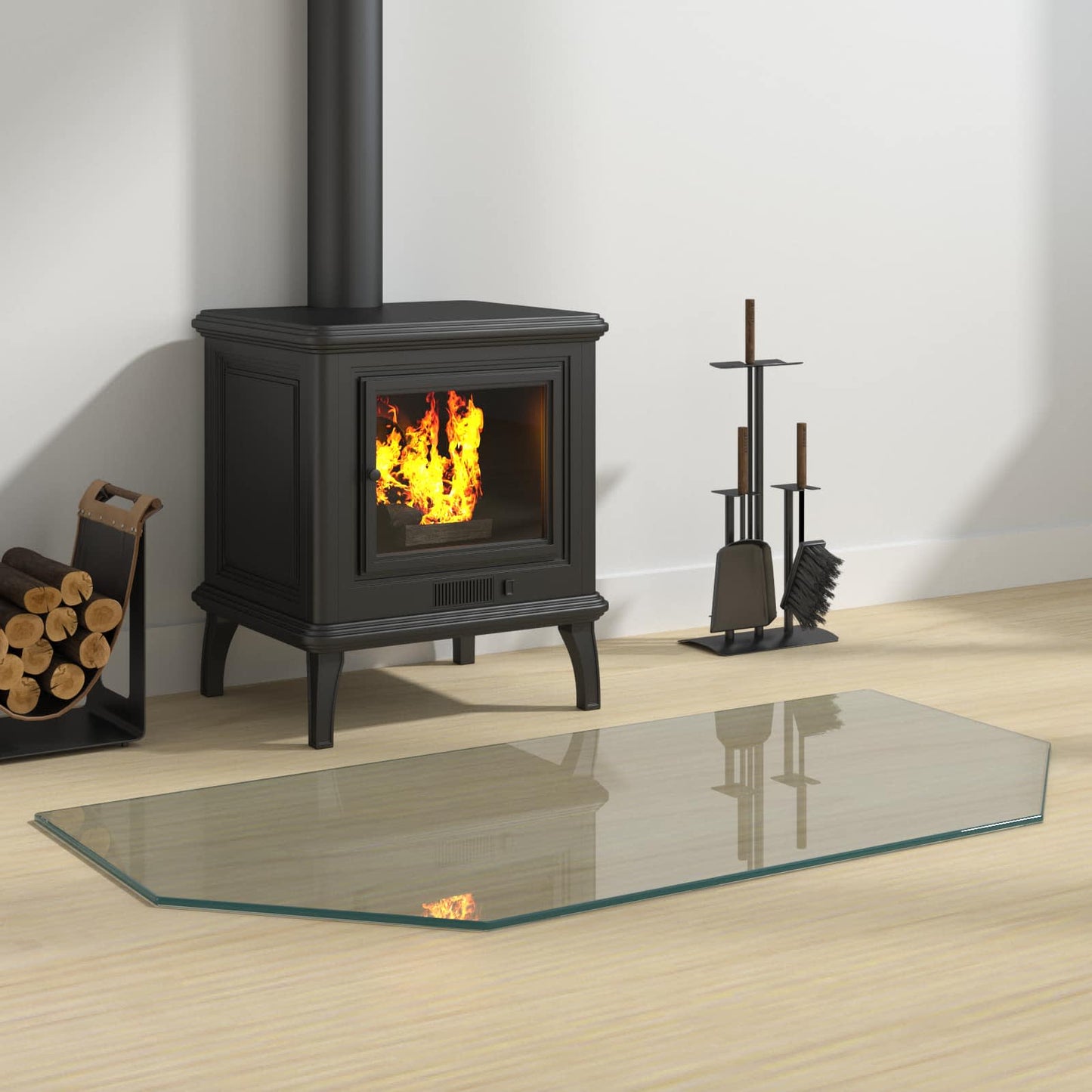 Feuerstelle Glasplatte Transparent 100 x 50 cm Glas