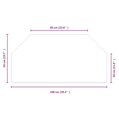 Feuerstelle Glasplatte Transparent 100 x 50 cm Glas