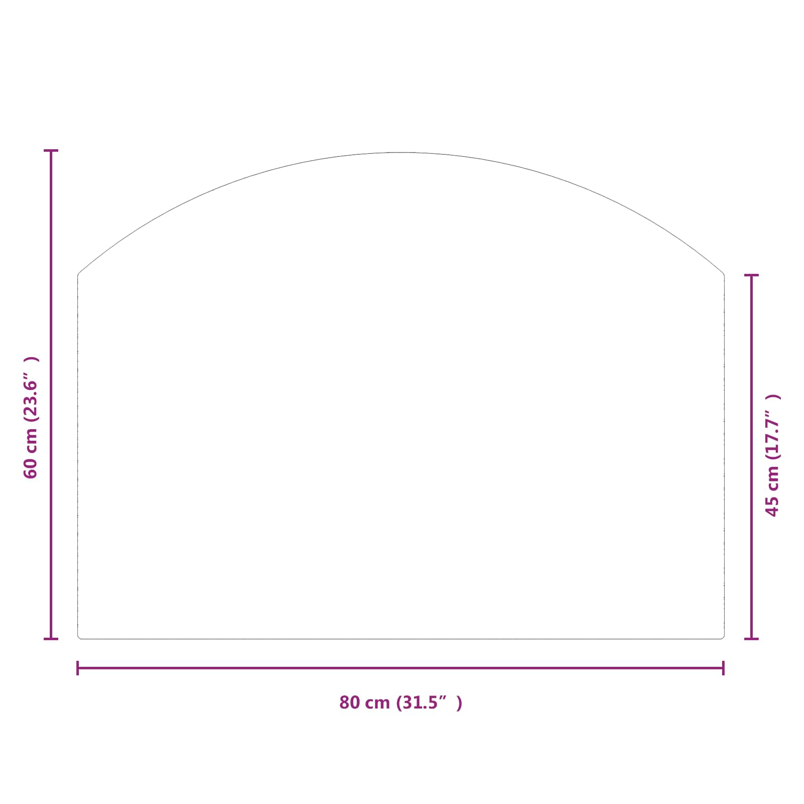 Feuerstelle Glasplatte Transparent 80 x 60 cm Glas