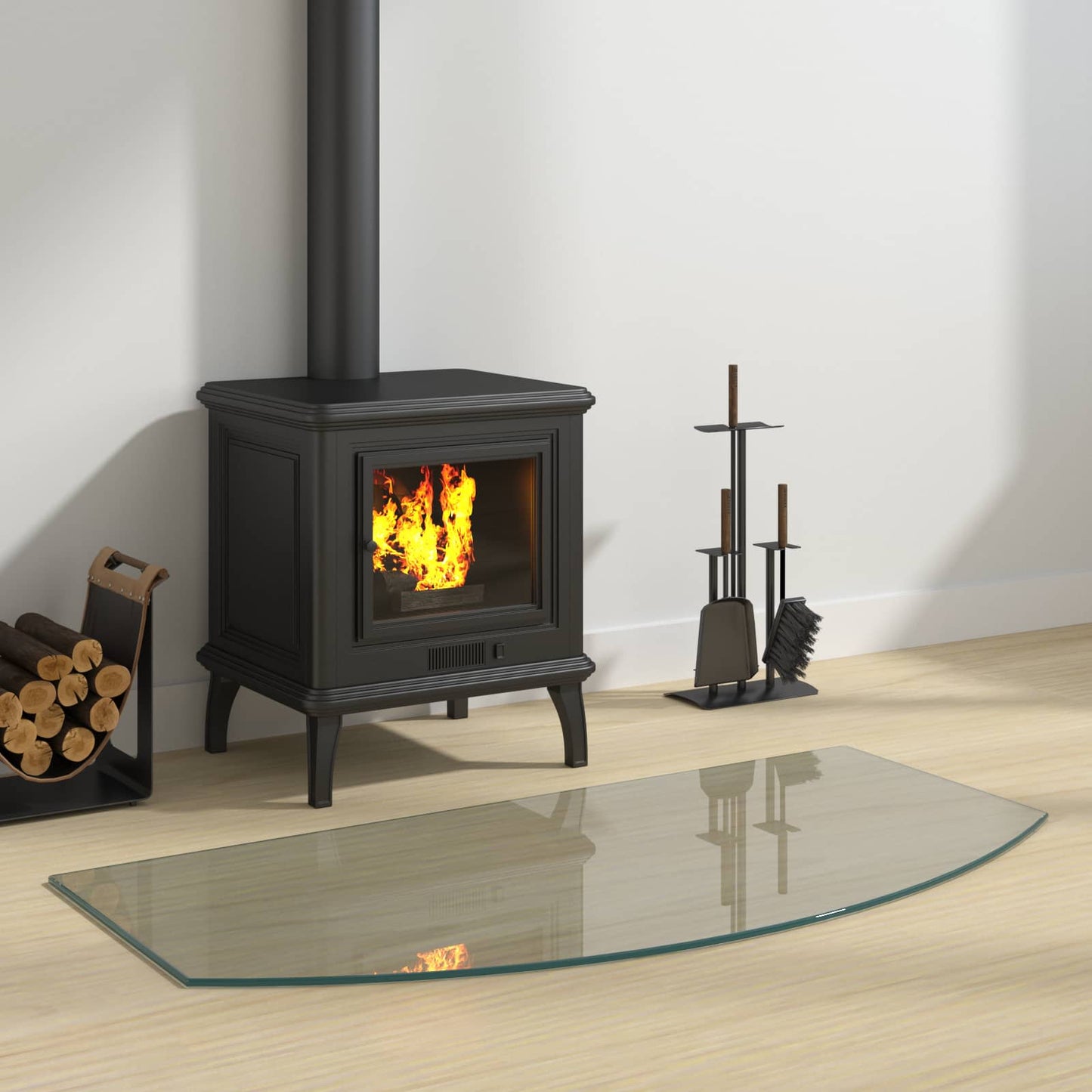 Feuerstelle Glasplatte Transparent 100 x 50 cm Glas