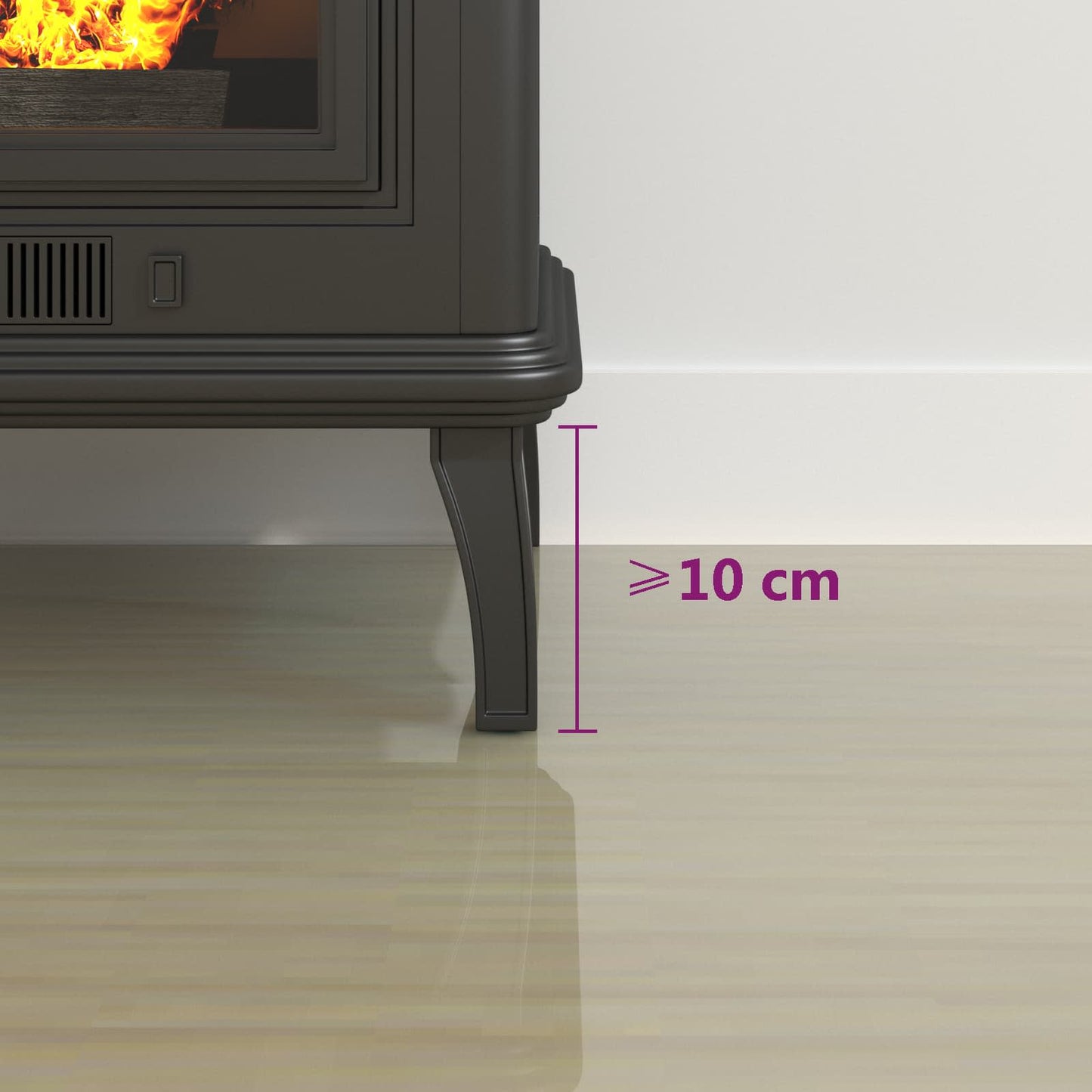 Feuerstelle Glasplatte Transparent 100 x 50 cm Glas