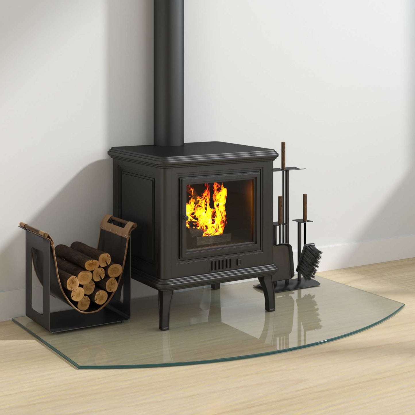 Feuerstelle Glasplatte Transparent 100 x 60 cm Glas