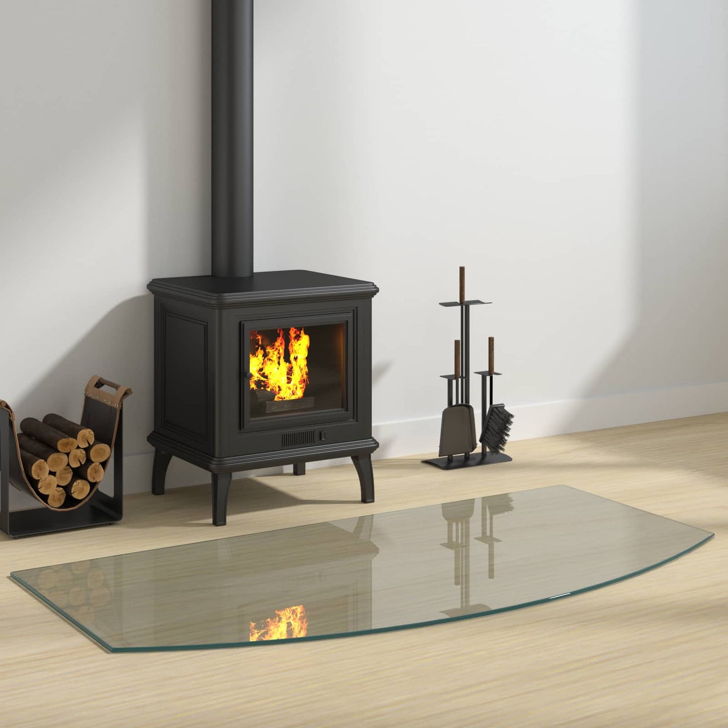 Feuerstelle Glasplatte Transparent 120 x 60 cm Glas