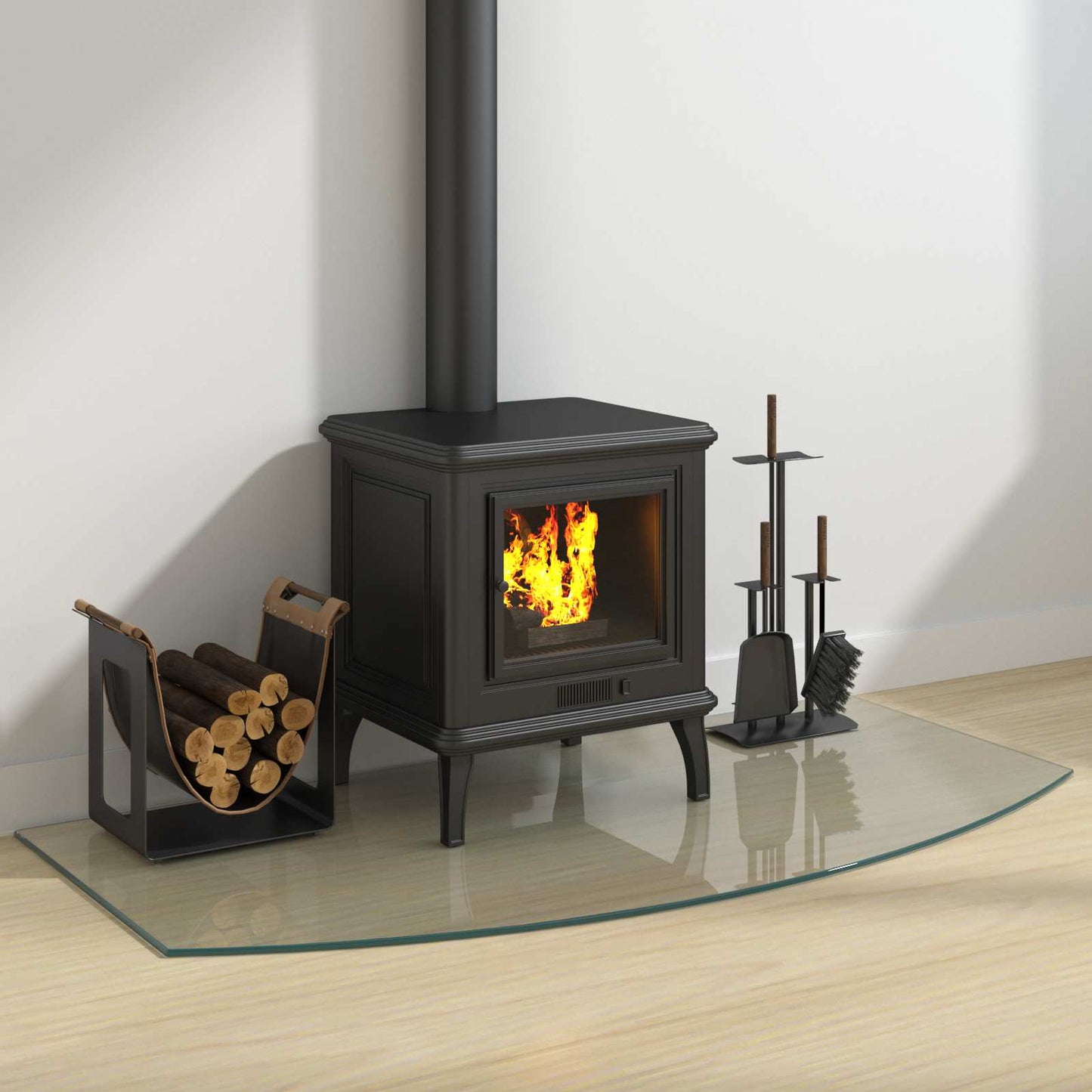 Feuerstelle Glasplatte Transparent 120 x 60 cm Glas