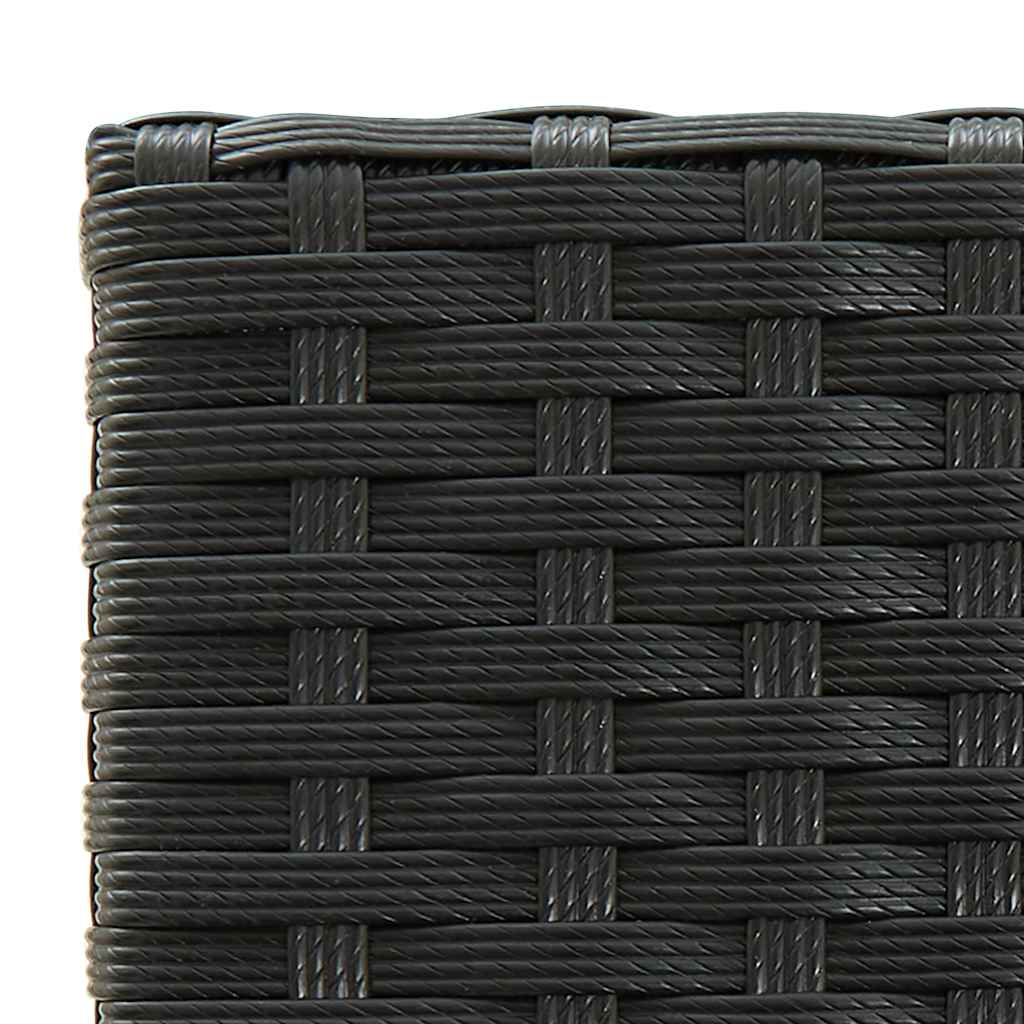 3-tlg. Gartenbar-Set Schwarz Poly Rattan