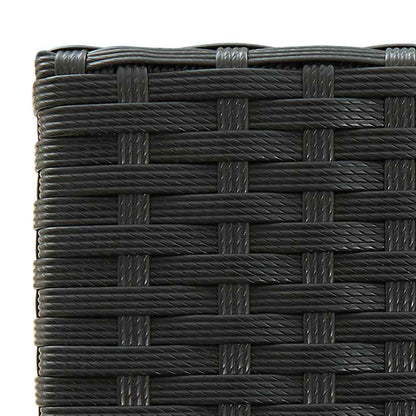 3-tlg. Gartenbar-Set Schwarz Poly Rattan