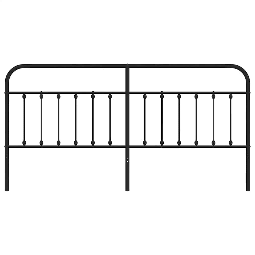 Ersatz-Kopfteil Metall Schwarz 193 cm