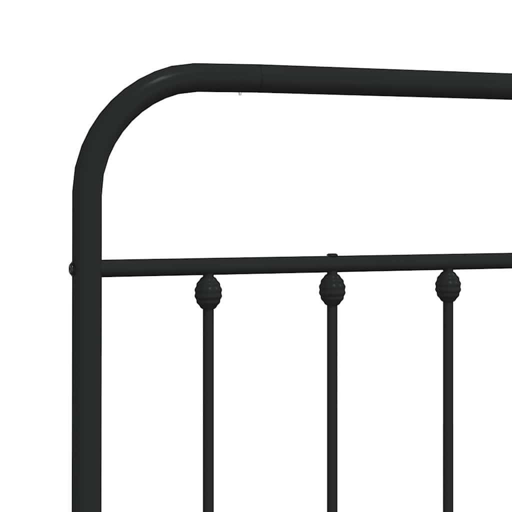 Ersatz-Kopfteil Metall Schwarz 193 cm