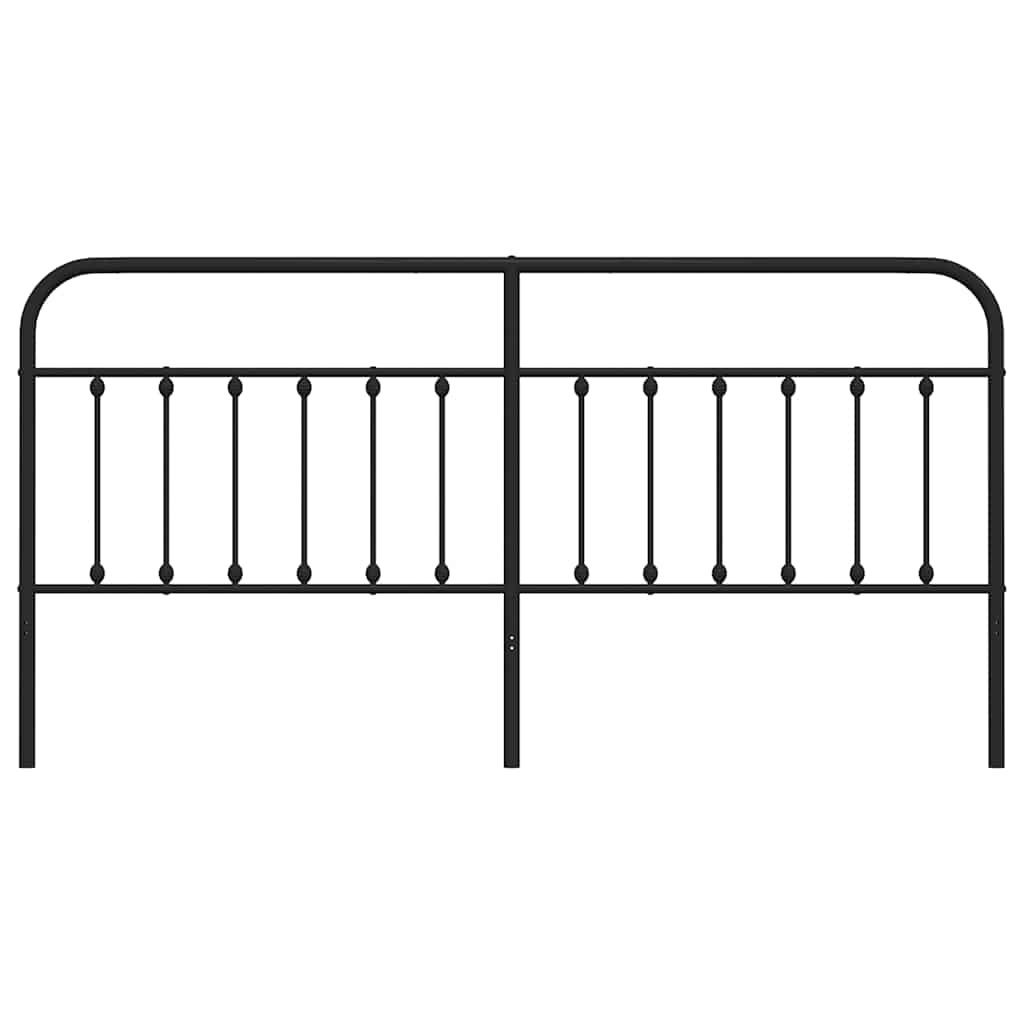 Ersatz-Kopfteil Metall Schwarz 200 cm