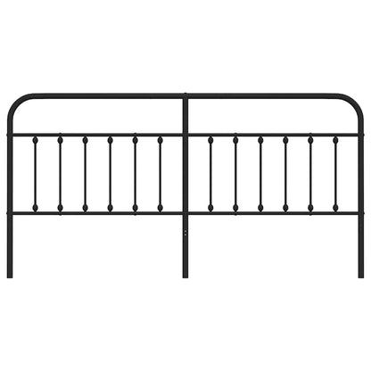 Ersatz-Kopfteil Metall Schwarz 200 cm