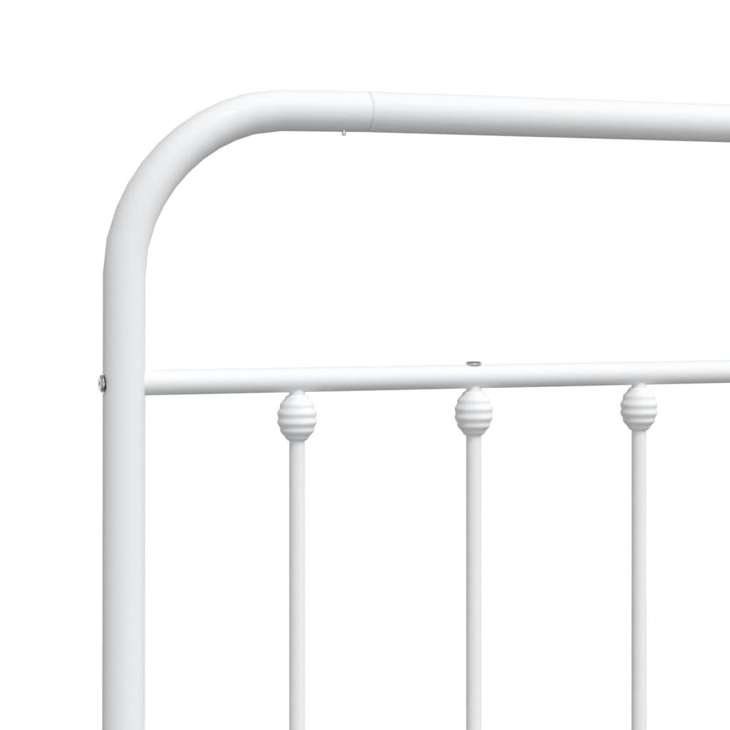 Ersatz-Kopfteil Metall Weiß 107 cm