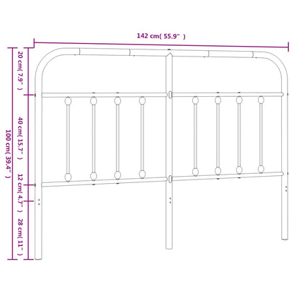 Ersatz-Kopfteil Metall Weiß 135 cm