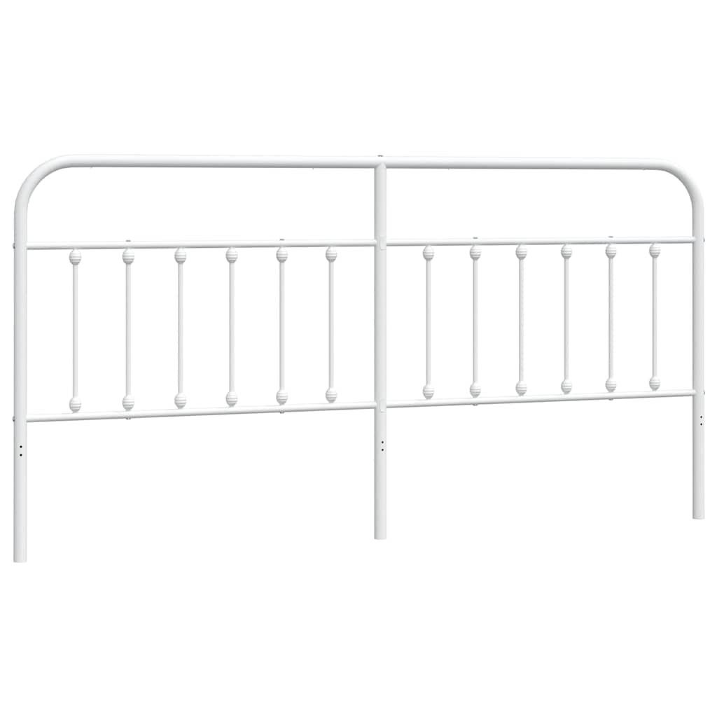 Ersatz-Kopfteil Metall Weiß 193 cm