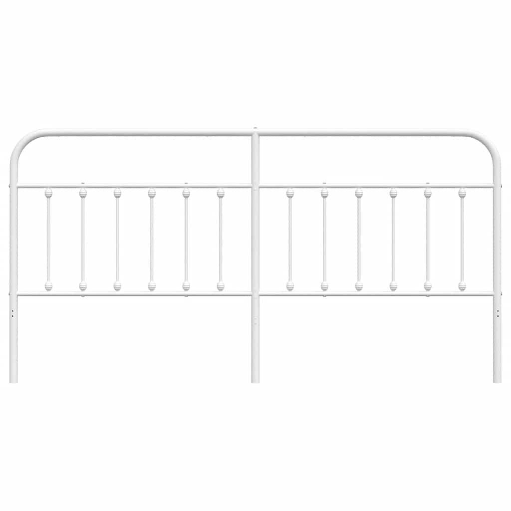 Ersatz-Kopfteil Metall Weiß 193 cm