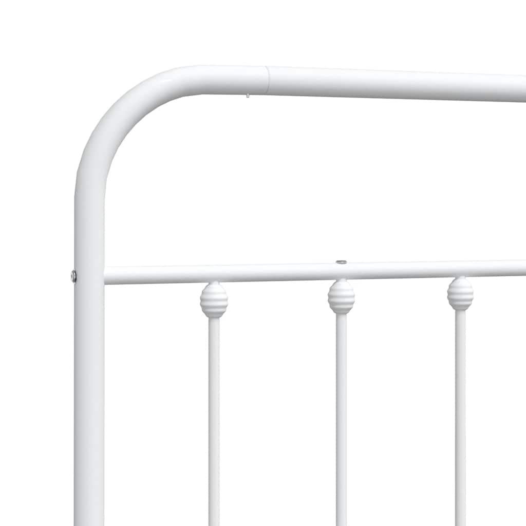 Ersatz-Kopfteil Metall Weiß 193 cm