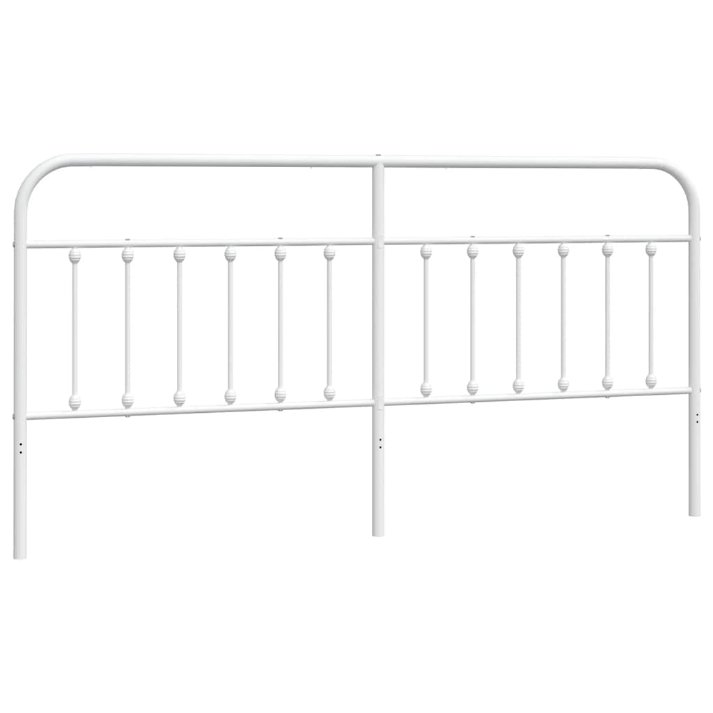 Ersatz-Kopfteil Metall Weiß 200 cm