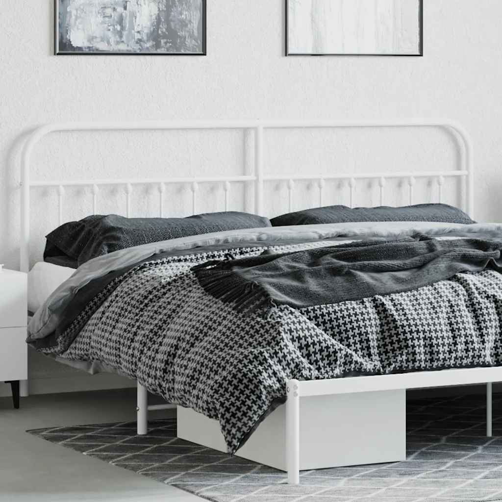 Ersatz-Kopfteil Metall Weiß 200 cm