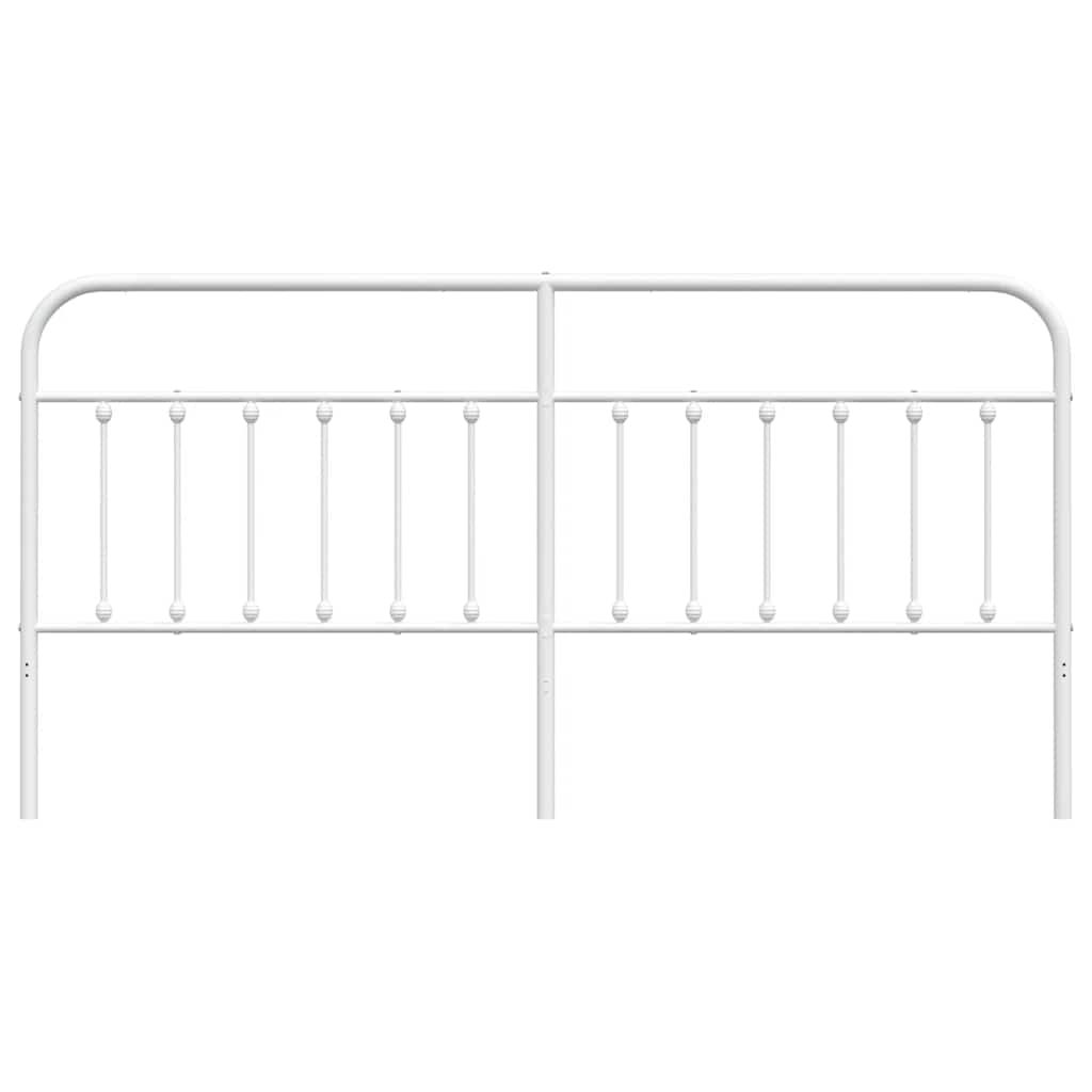 Ersatz-Kopfteil Metall Weiß 200 cm