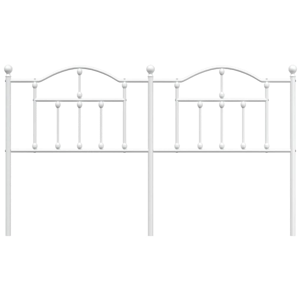 Ersatz-Kopfteil Metall Weiß 180 cm