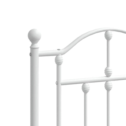 Ersatz-Kopfteil Metall Weiß 180 cm