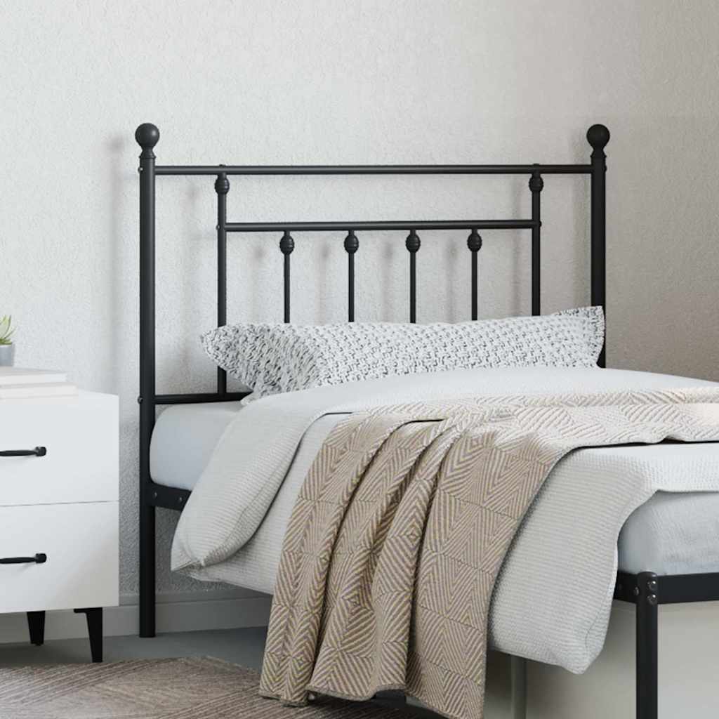 Ersatz-Kopfteil Metall Schwarz 90 cm