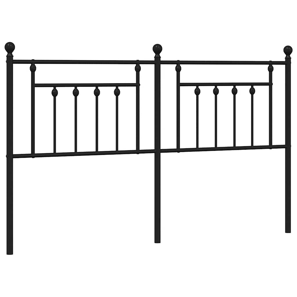 Ersatz-Kopfteil Metall Schwarz 160 cm