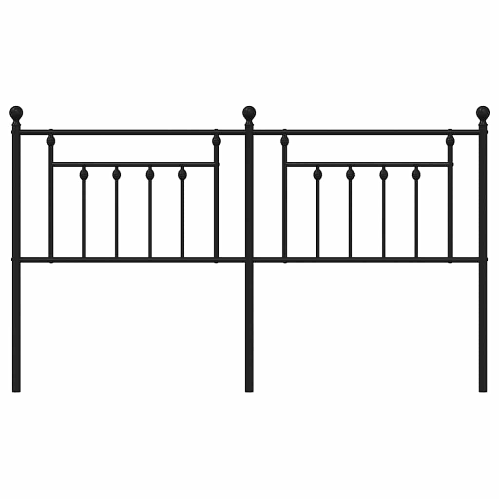 Ersatz-Kopfteil Metall Schwarz 160 cm