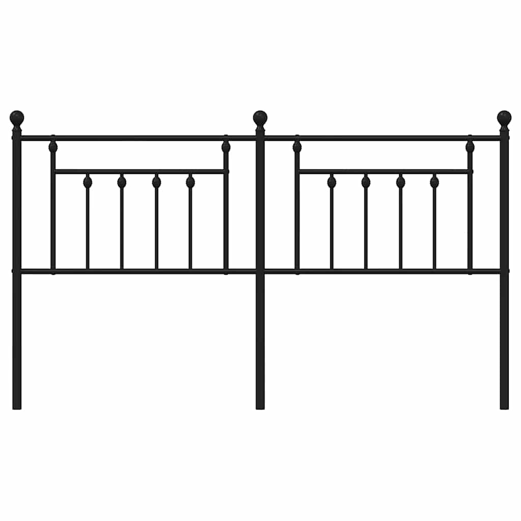 Ersatz-Kopfteil Metall Schwarz 180 cm