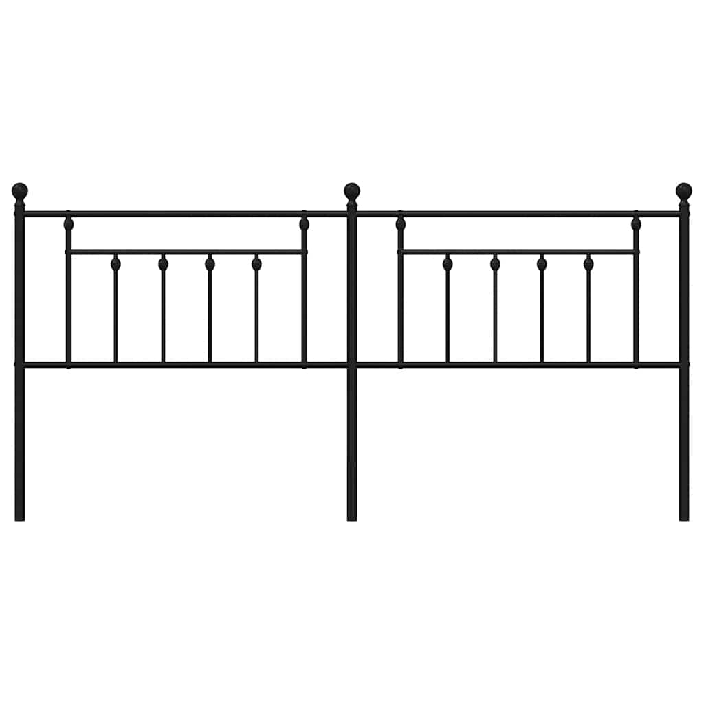 Ersatz-Kopfteil Metall Schwarz 193 cm