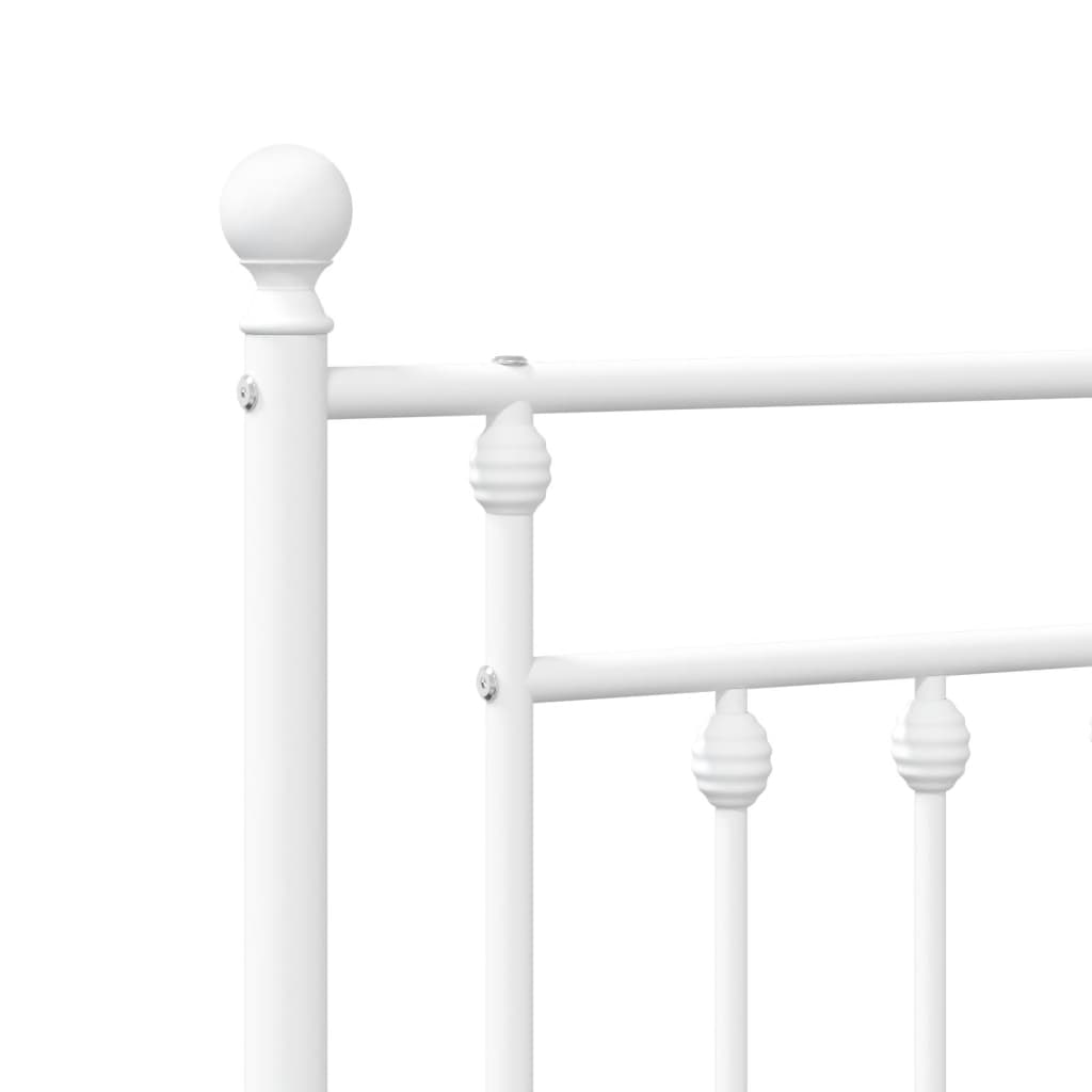 Ersatz-Kopfteil Metall Weiß 80 cm