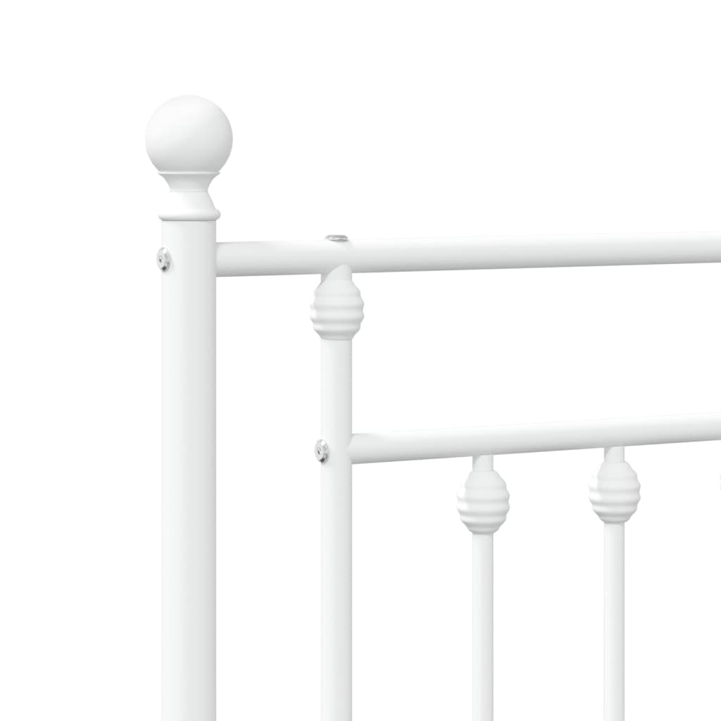 Ersatz-Kopfteil Metall Weiß 150 cm