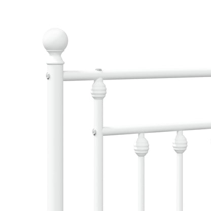 Ersatz-Kopfteil Metall Weiß 150 cm