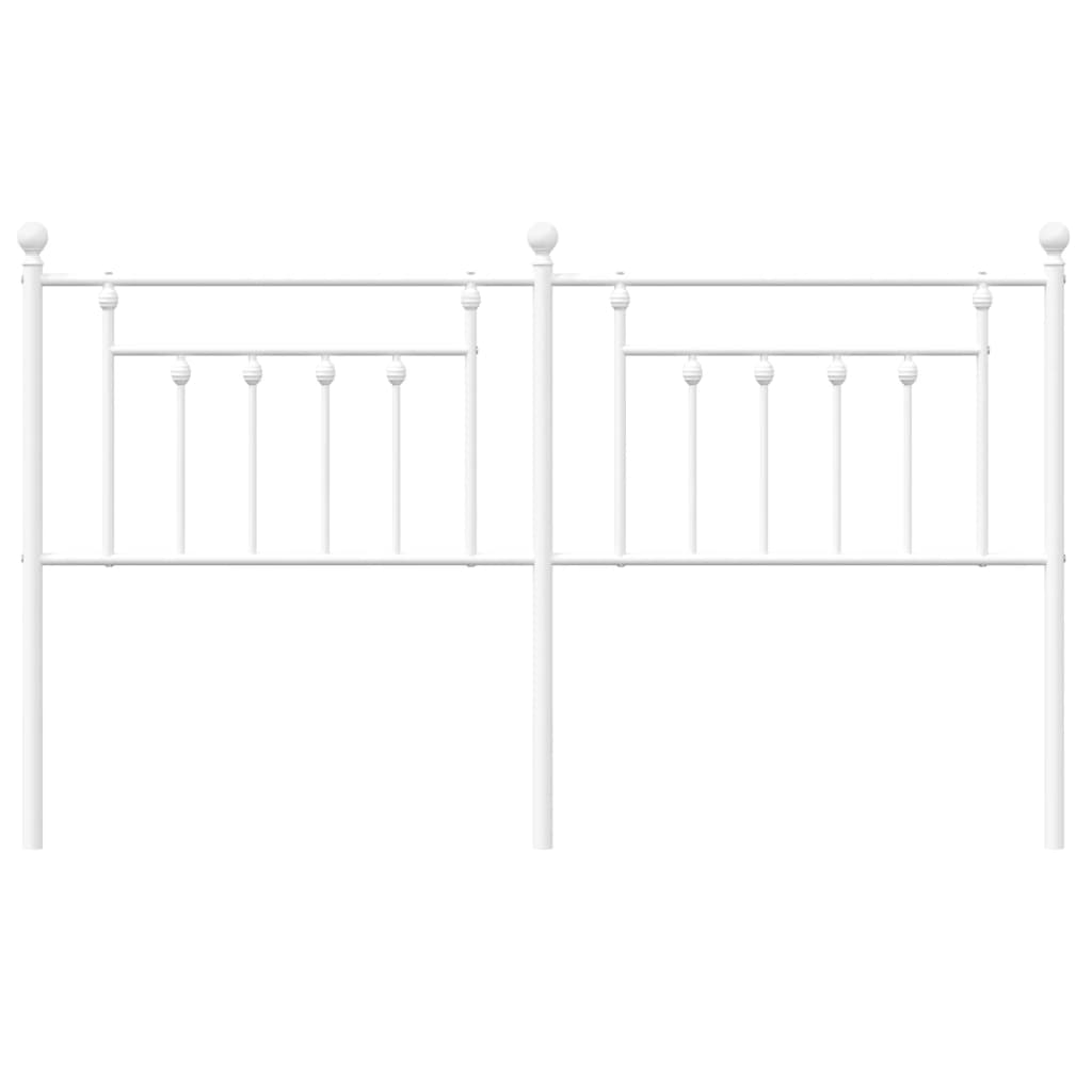 Ersatz-Kopfteil Metall Weiß 160 cm