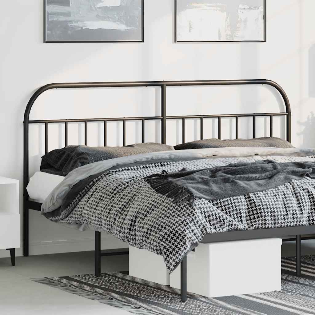 Ersatz-Kopfteil Metall Schwarz 193 cm