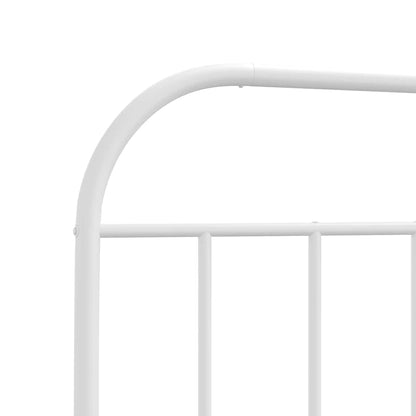 Ersatz-Kopfteil Metall Weiß 193 cm
