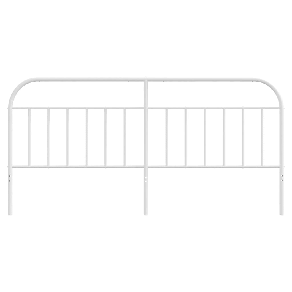 Ersatz-Kopfteil Metall Weiß 200 cm