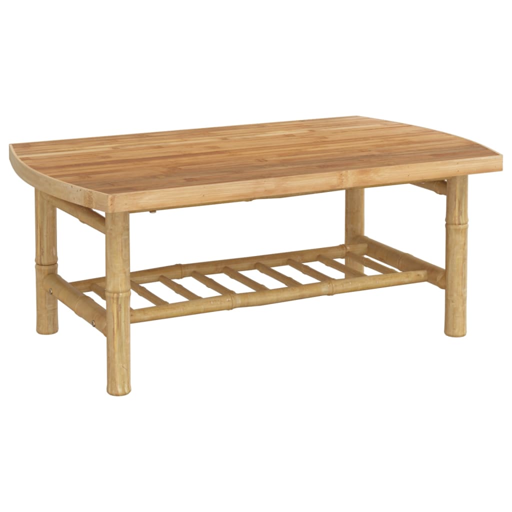 Table basse de jardin 90x55x37 cm en bambou