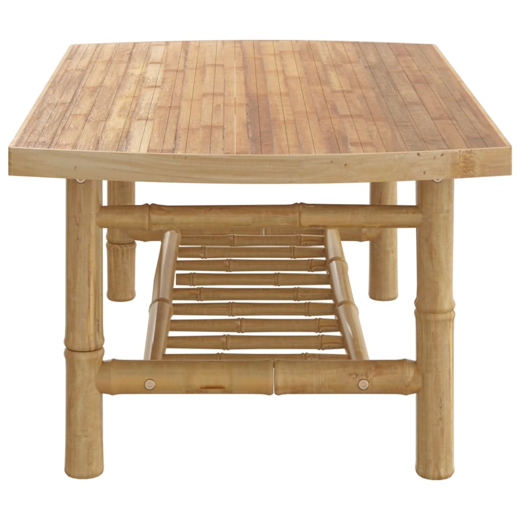 Table basse de jardin 90x55x37 cm en bambou