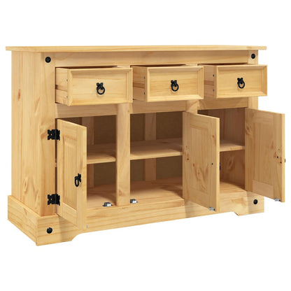 Sideboard "Corona" Braun 112x44x78 cm Massivholz Mexikanische Kiefer